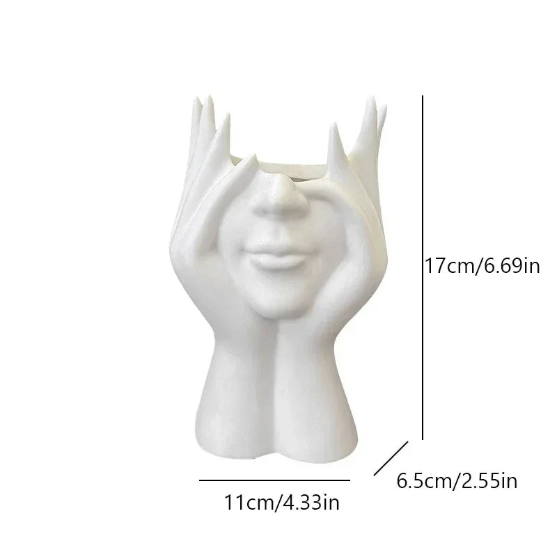 Human Body Art Storage Holder – Multifunctional Makeup Brush & Pen Stand