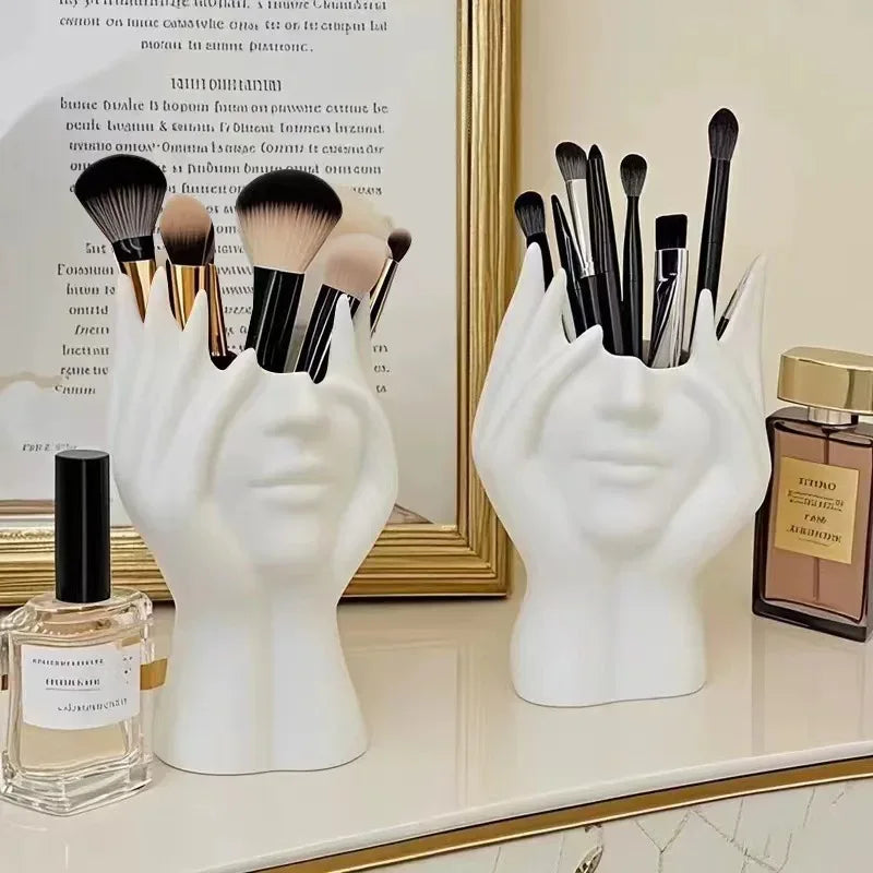 Human Body Art Storage Holder – Multifunctional Makeup Brush & Pen Stand