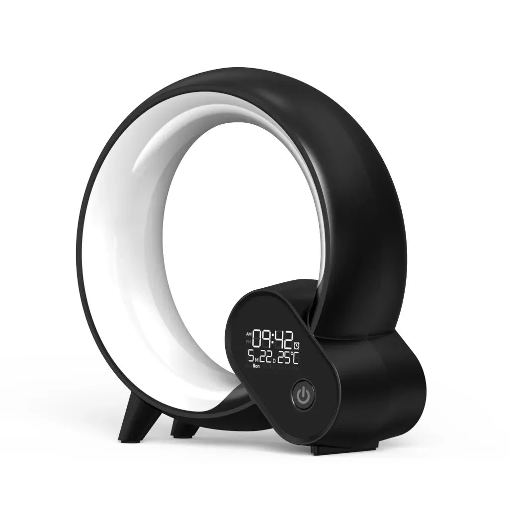 Smart Alarm Clock Lamp – Bluetooth, Wireless Charger & Light