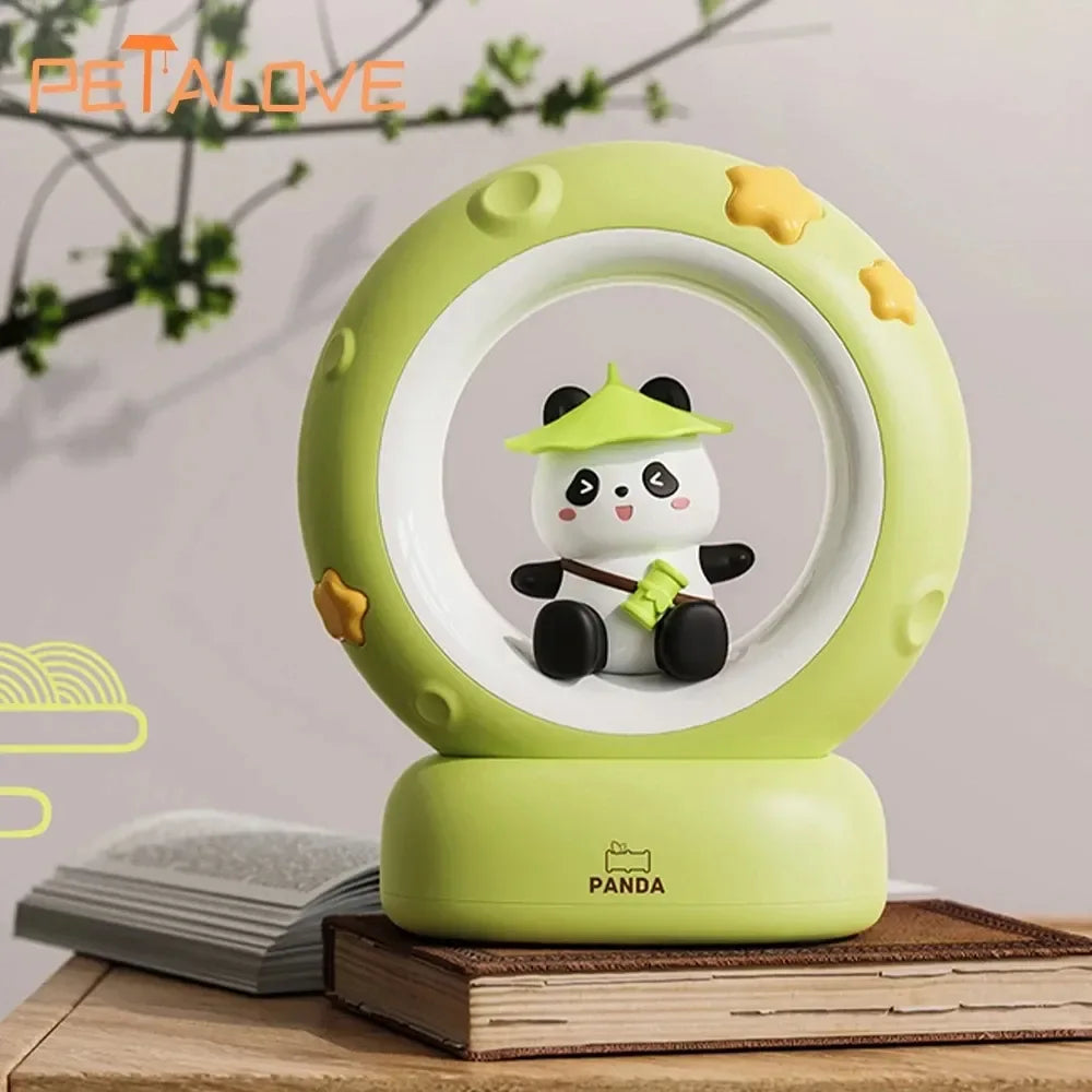 Cute Moon Rabbit LED Night Light USB Rechargeable Touch Sensor Lamp