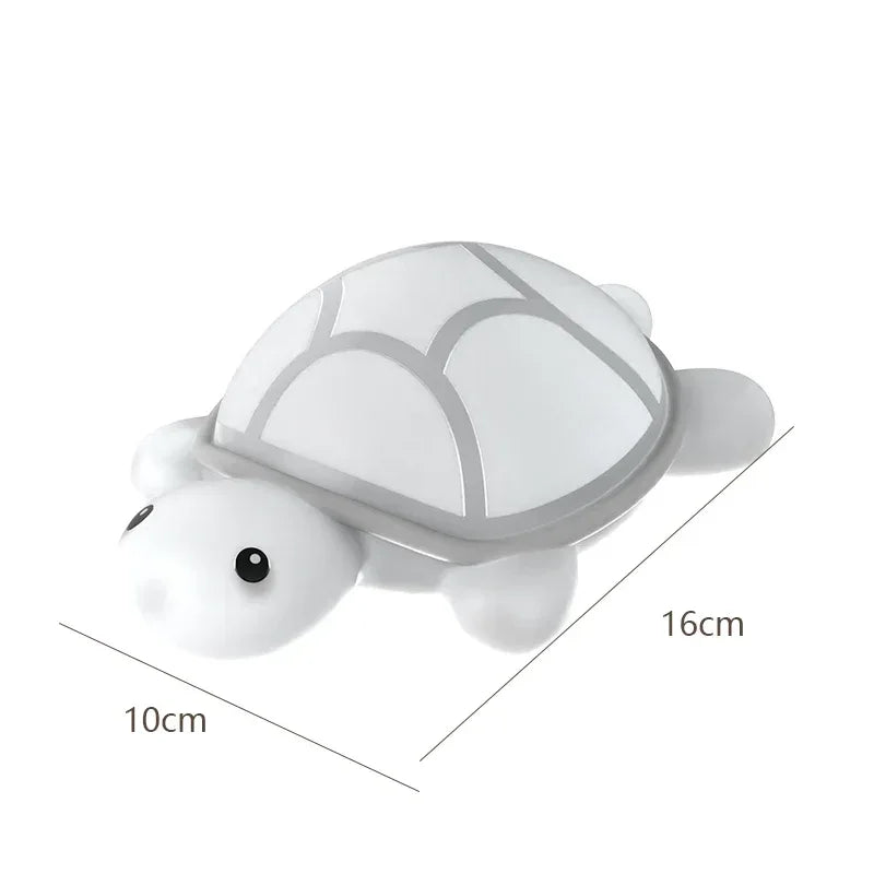 Kawaii Turtle Silicone Night Light – Touch RGB & Warm White LED Lamp Kids