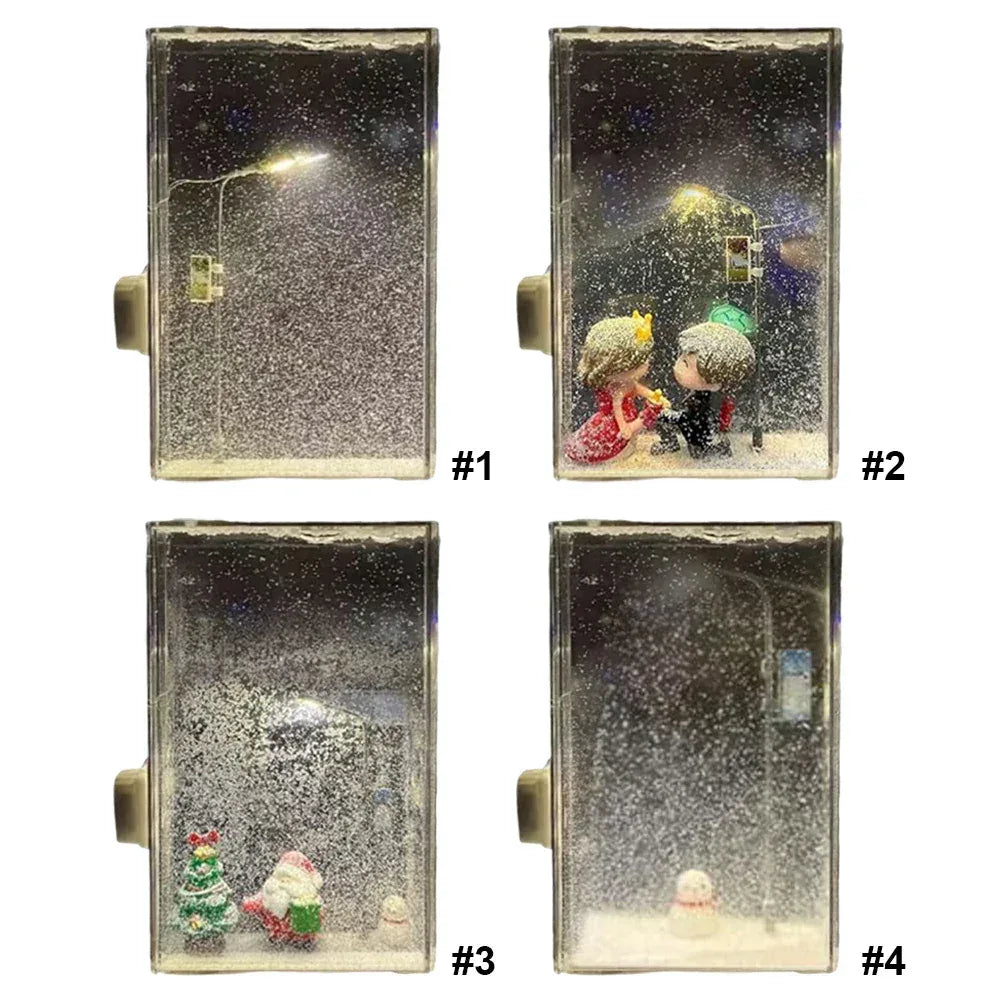 DIY Snowy Night Street Light Kit Flowing Sand Snowflake Night Light