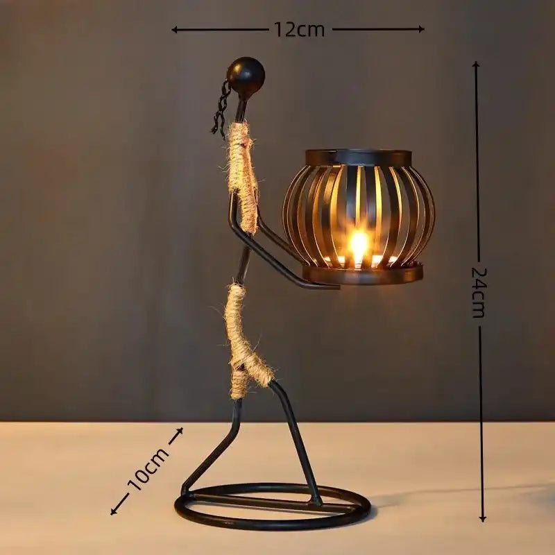 Nordic Metal Candlestick - Abstract Character Sculpture Candle Holder Decor