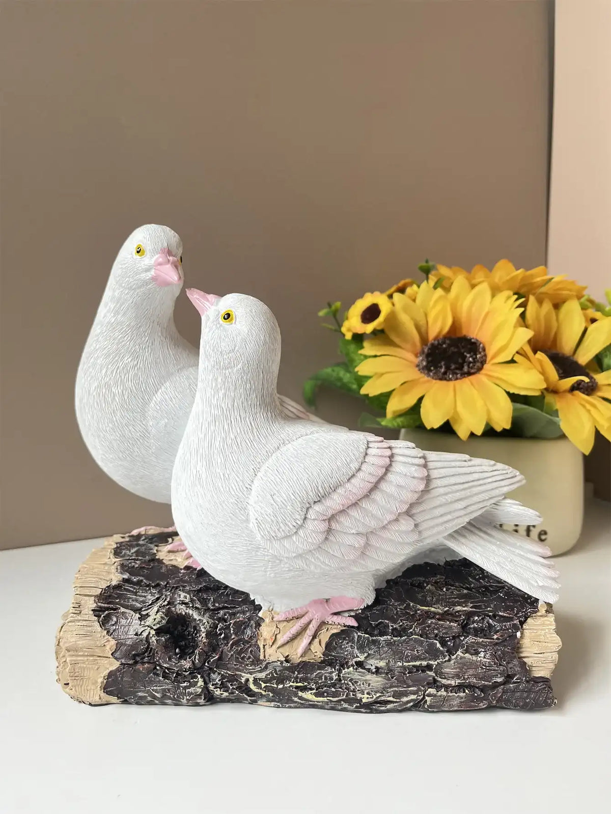 Romantic Dove Couple Garden Statue – Bird Sculpture