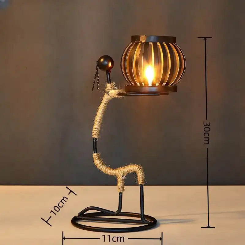 Nordic Metal Candlestick - Abstract Character Sculpture Candle Holder Decor