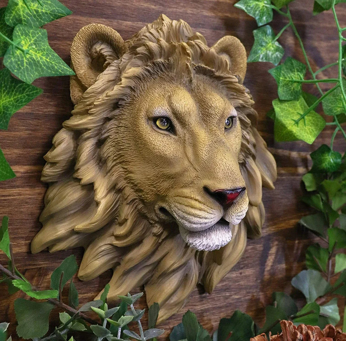Scandinavian Style Animal Head Wall Sculpture Lifelike Resin Wall Decor