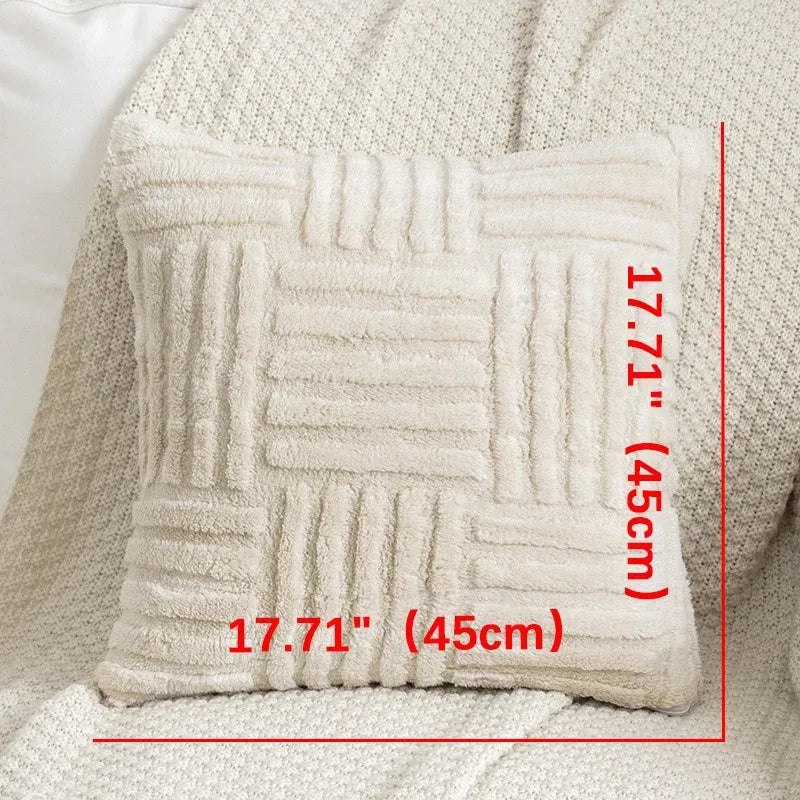 Luxury Boho Faux Fur Throw Pillow Cover – Soft Fluffy Cushion Case 3 Colors