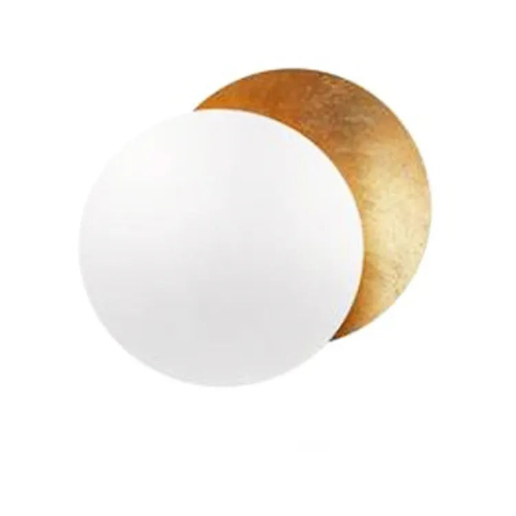 Moon Eclipse LED Wall Sconce – Modern Gold Round Lamp