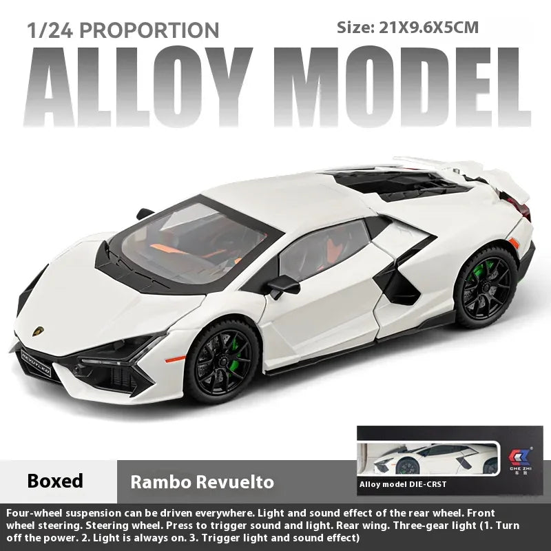 Rambo Revuelto Die-Cast Model Car Alloy Four-Door Sports Car Toy