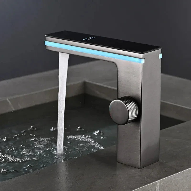 Digital LED Display Bathroom Faucet – Intelligent Brass Basin Mixer Tap