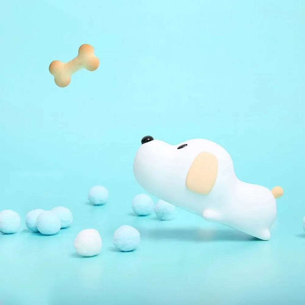 Dimmable Puppy Silicone Night Light – Touch Control & Timer Rechargeable Lamp