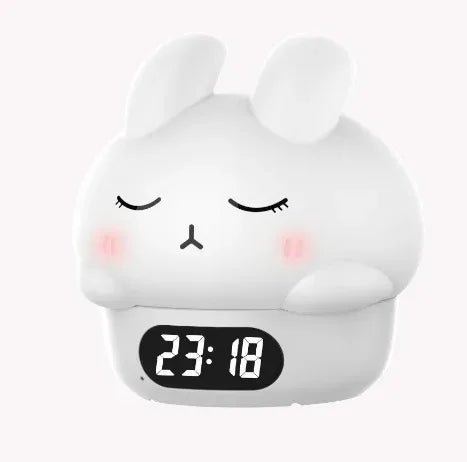 Duck & Cat Silicone Night Light – Alarm Clock RGB & Temperature Display