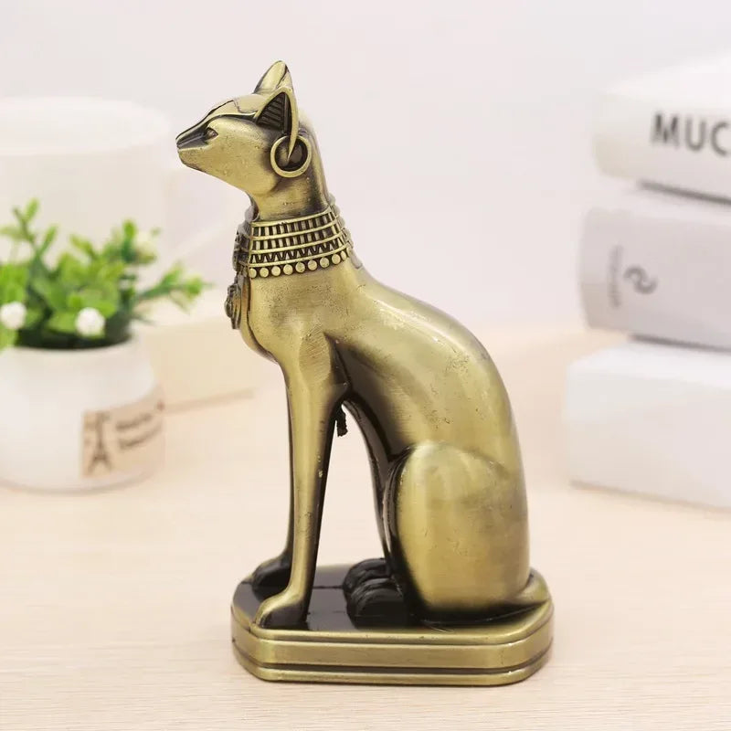 Egyptian Cat Statue – Retro Metal Bastet Figurine Home Decor Ornament