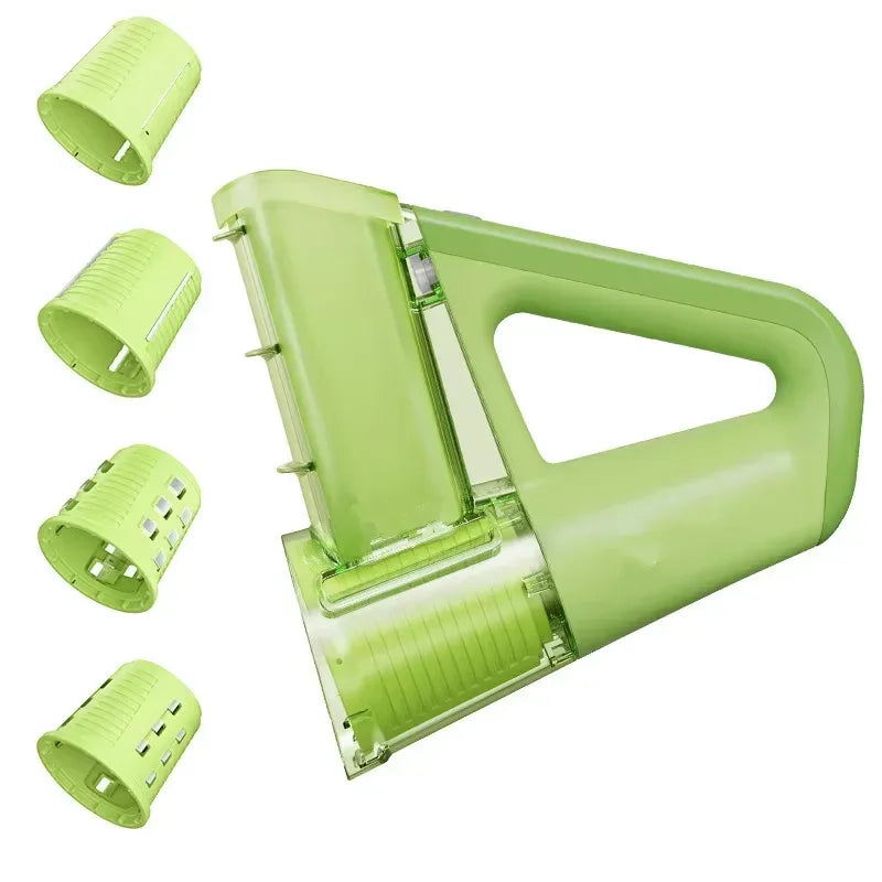 Electric Cheese Grater & Salad Maker 40W Portable Rotary Slicer with 4 Blades