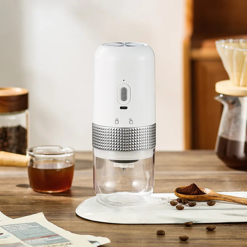 Portable Electric Coffee Grinder – Adjustable Ceramic Burr USB Mill