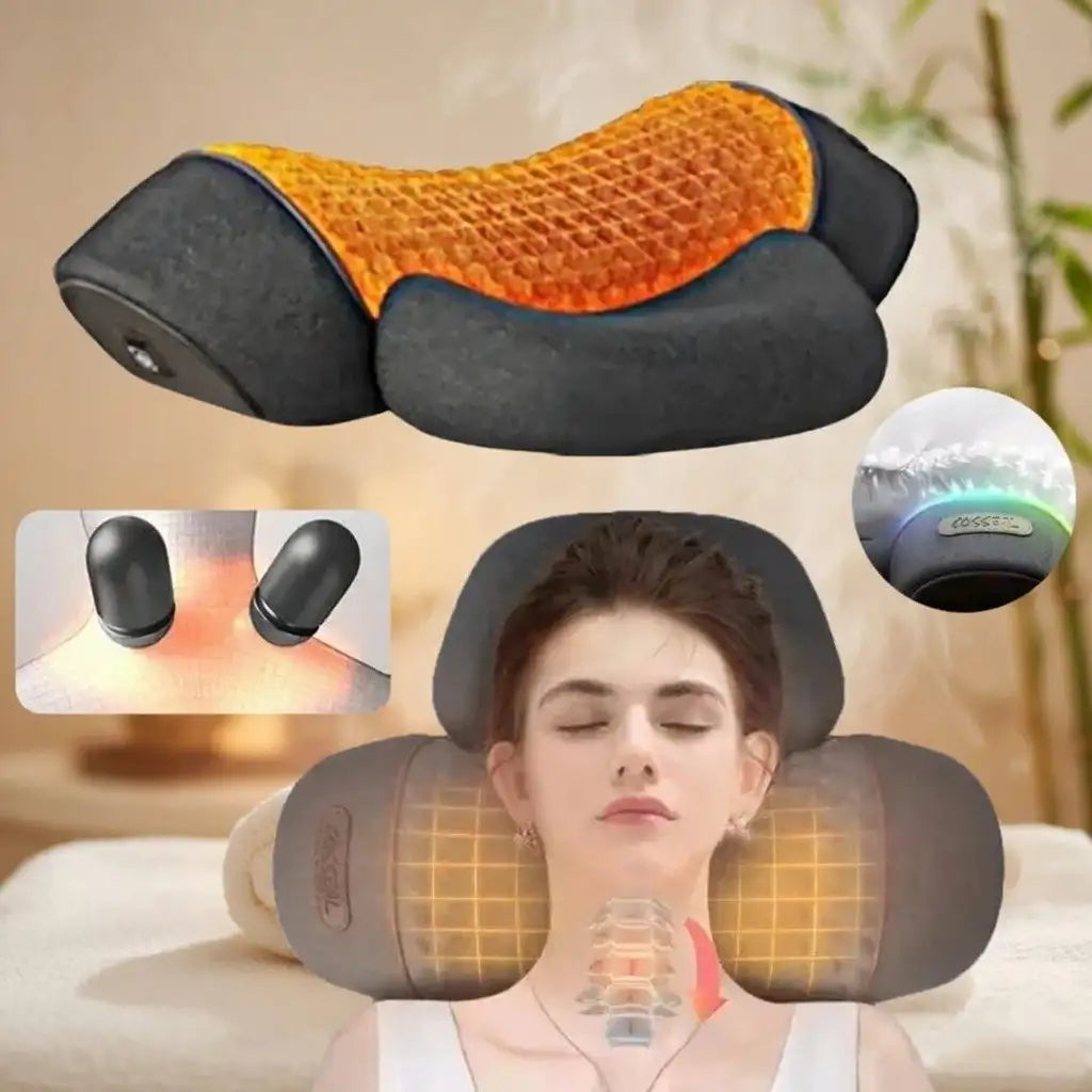 Electric Neck Massager & Heating Pillow Cervical Traction Vibration Massager