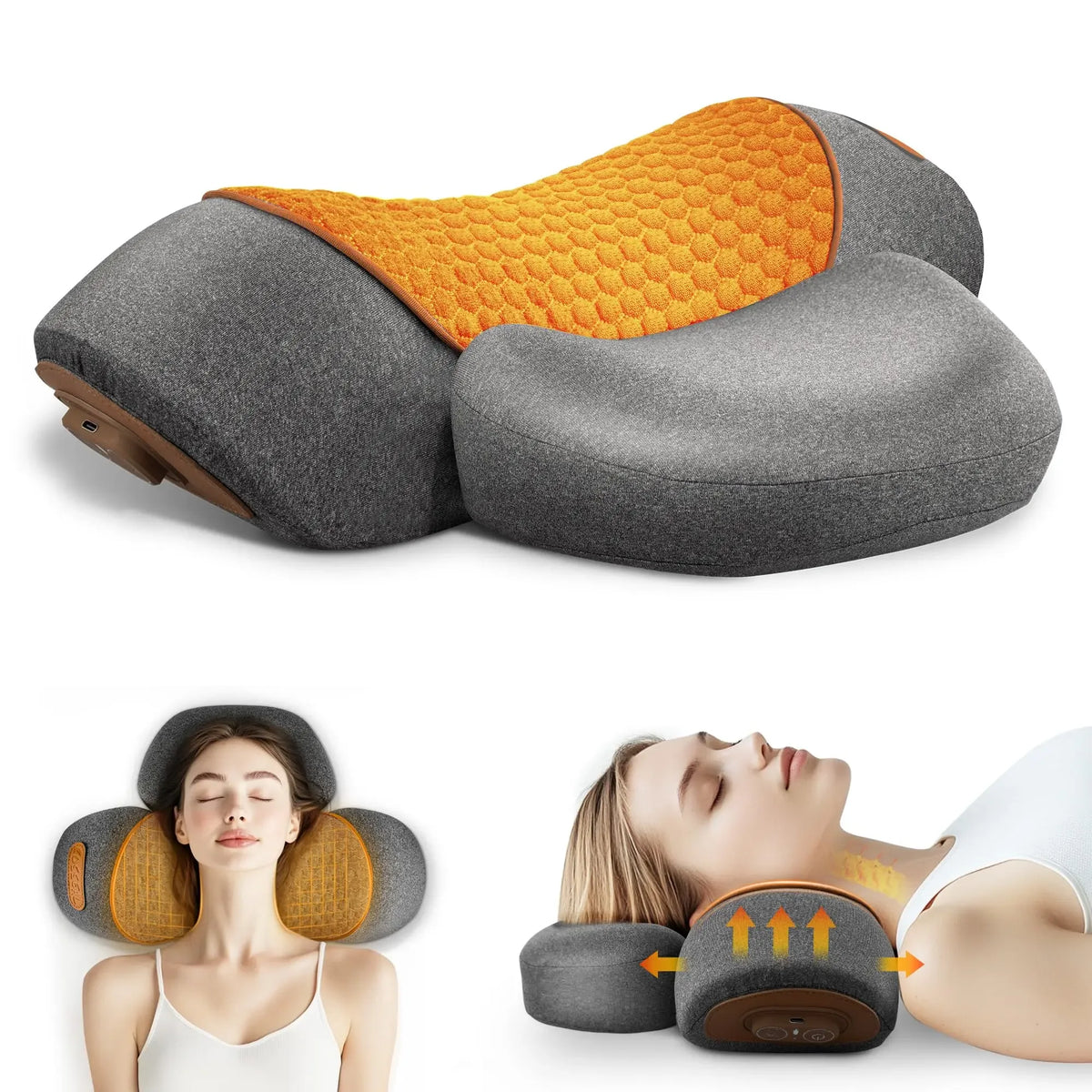 Electric Neck Massager & Heating Pillow Cervical Traction Vibration Massager