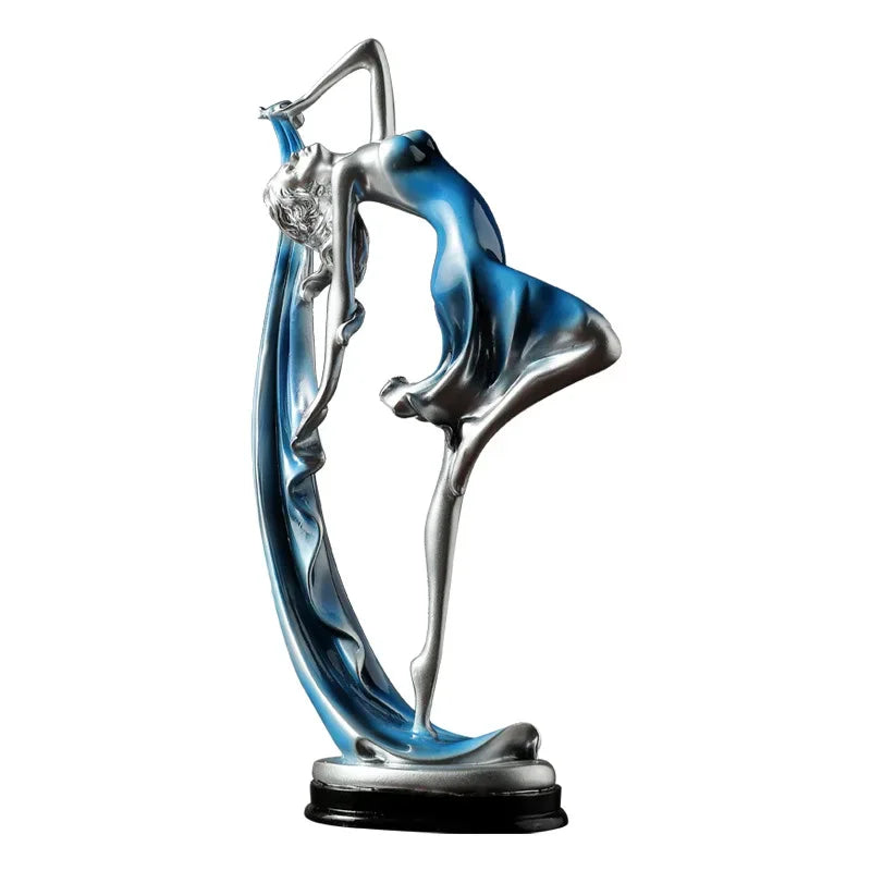 Elegant Dancer Sculpture – Contemporary Resin Art Accent