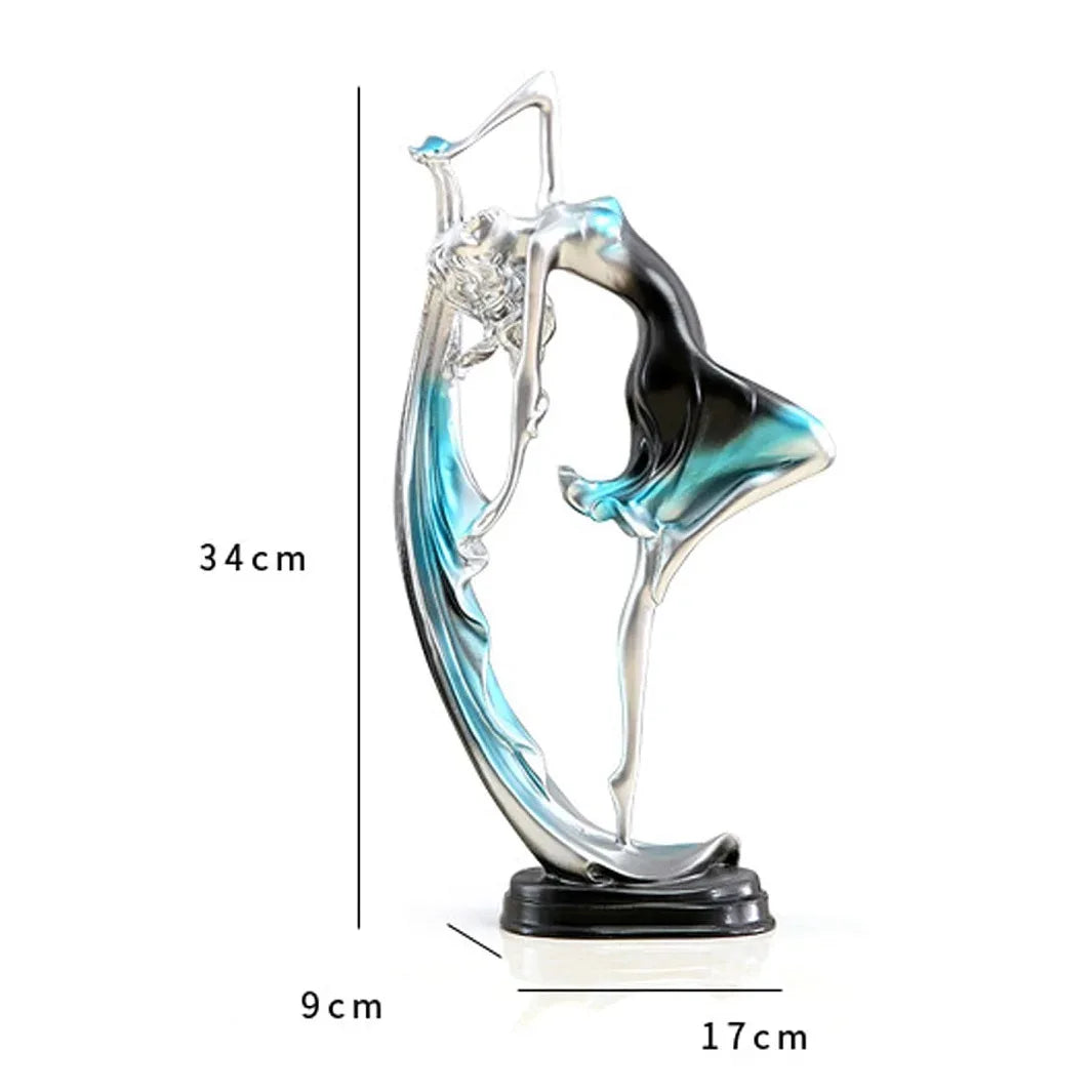 Elegant Dancer Sculpture – Contemporary Resin Art Accent