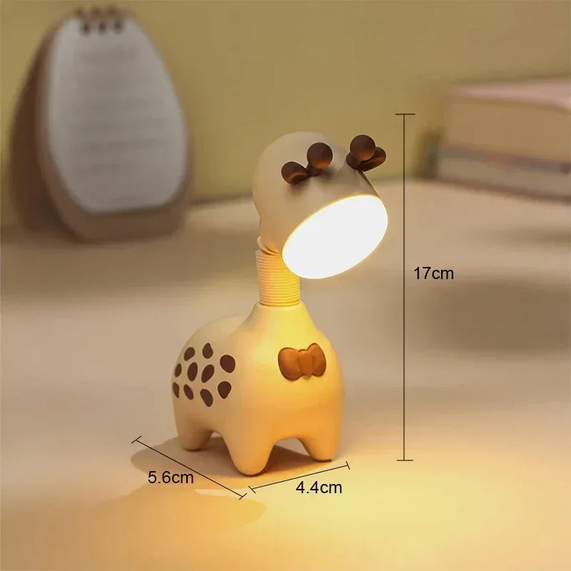 Flexible Giraffe LED Night Light – Rechargeable Portable Desktop Lamp