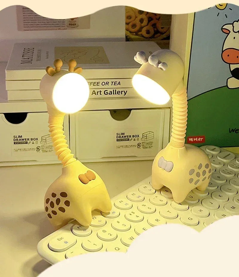 Flexible Giraffe LED Night Light – Rechargeable Portable Desktop Lamp