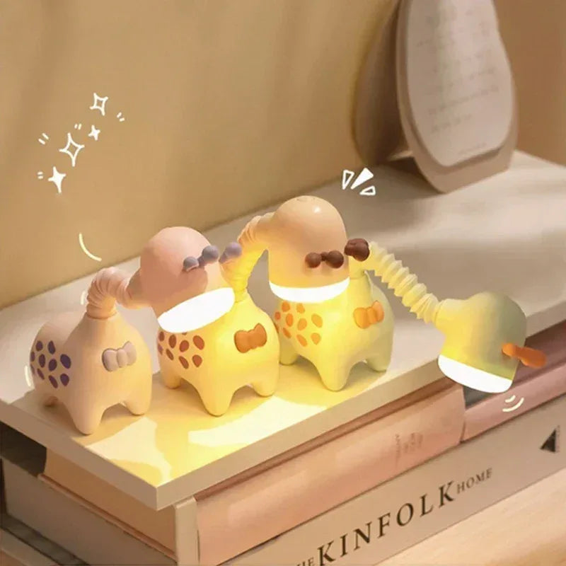 Flexible Giraffe LED Night Light – Rechargeable Portable Desktop Lamp