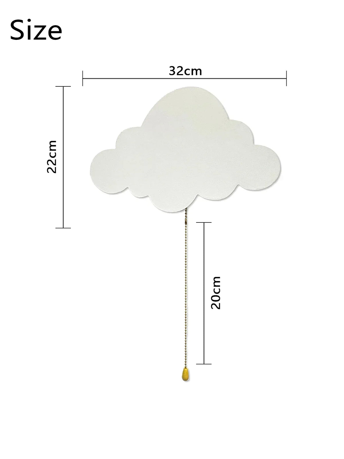 Floating Cloud Wall Lamp – Wooden Battery-Operated Nursery Night Light