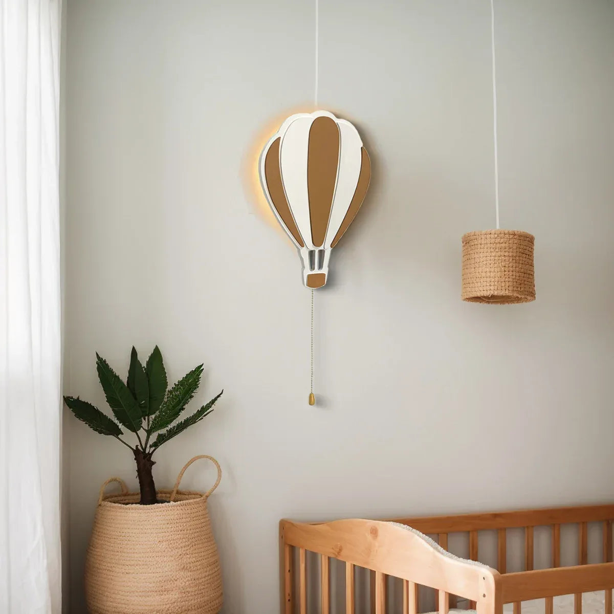 Floating Cloud Wall Lamp – Wooden Battery-Operated Nursery Night Light