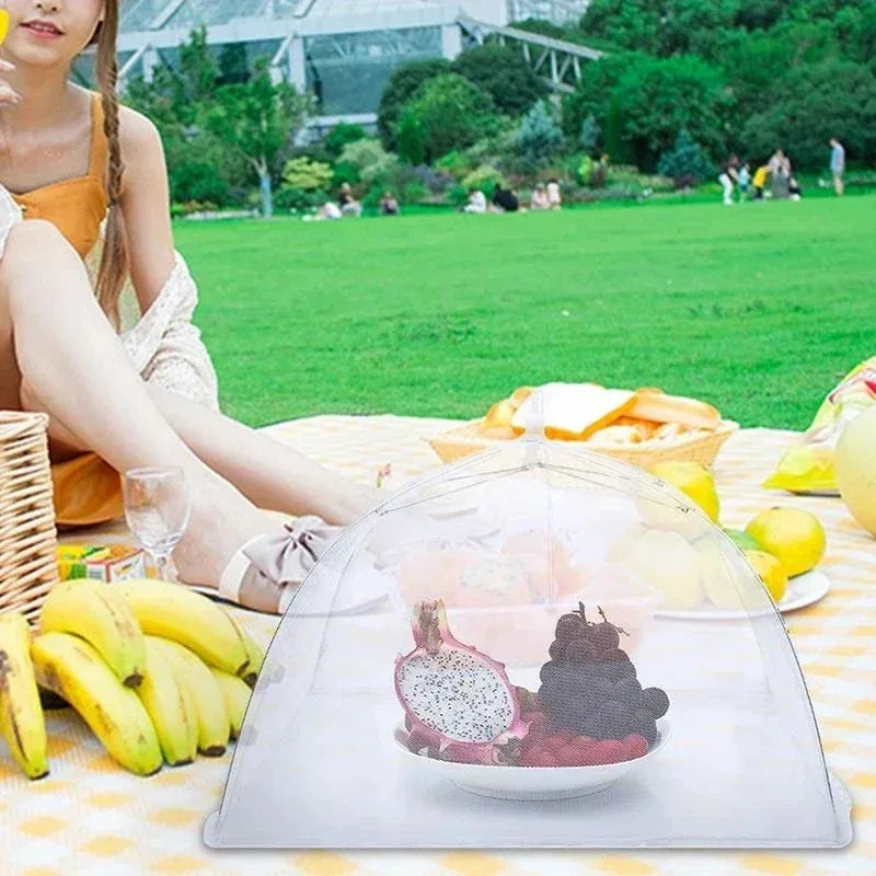 Folding Mesh Food Cover – Washable Pop-Up Insect-Proof Umbrella Dish Tent