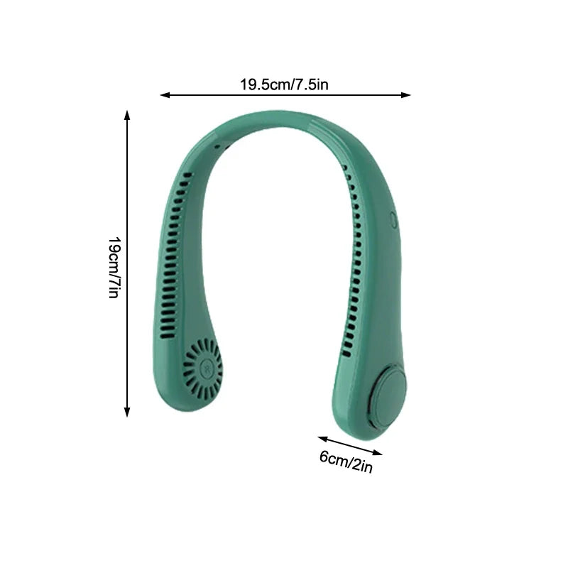 Portable Stretchable Neck Fan Hands-Free Rechargeable Cooling Fan