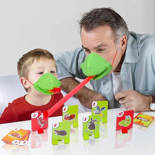 Frog Lizard Mask Tongue Game – Interactive Family Party Board Game & Toy