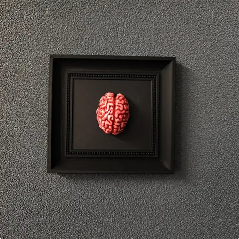 Gothic Steampunk Brain Wall Art – 3D Framed Sculpture