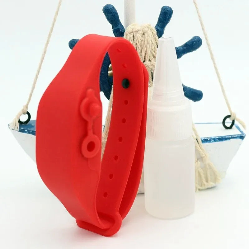 Wristband Hand Sanitiser Dispenser – 15ml Silicone 6 Colors
