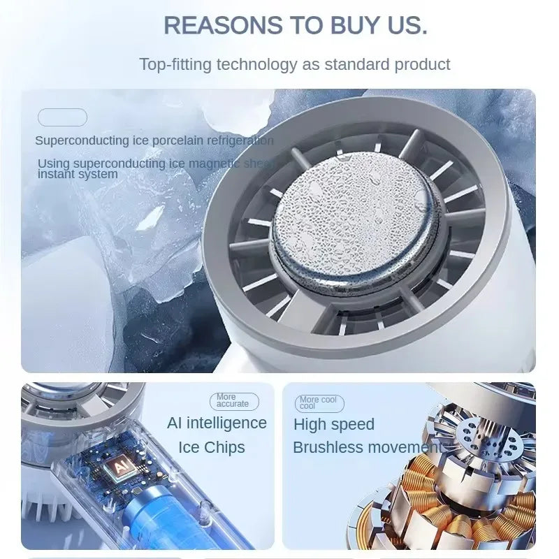 Handheld Ice Compressed Fan Semiconductor Cooling USB Portable Turbo Fan