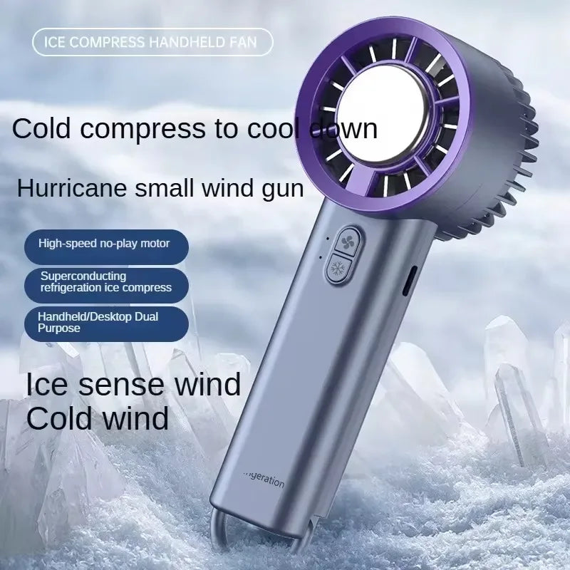 Handheld Ice Compressed Fan Semiconductor Cooling USB Portable Turbo Fan