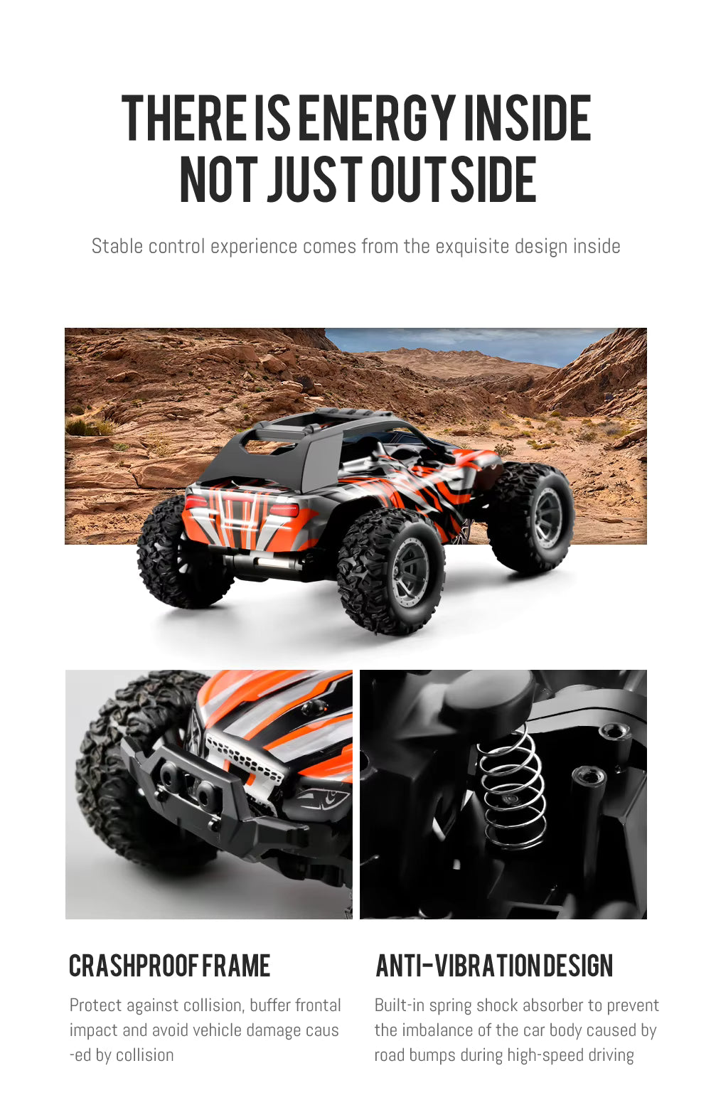 High-Speed RC Car 20km/h All-Terrain Electric Toy Racing Car