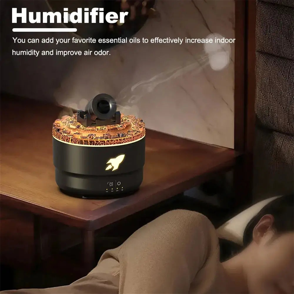 Volcanic Lava Cannon Humidifier & Aroma Diffuser
