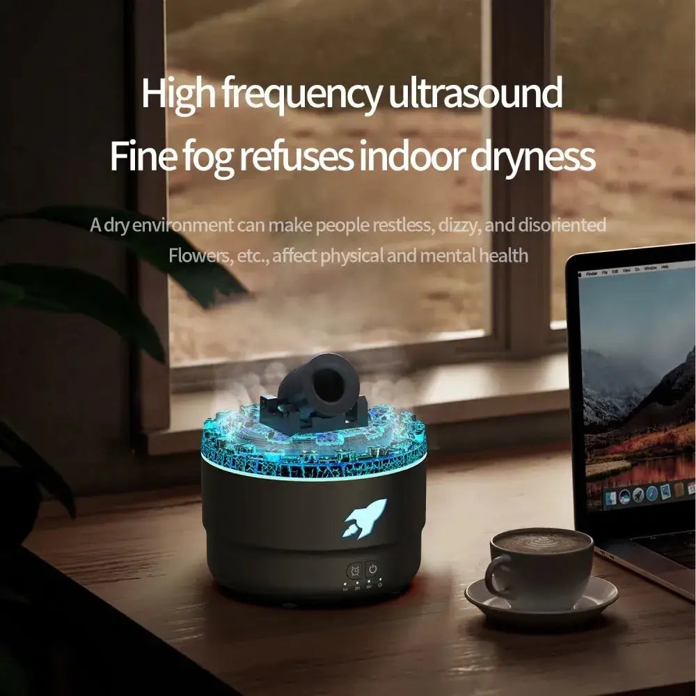 Volcanic Lava Cannon Humidifier & Aroma Diffuser