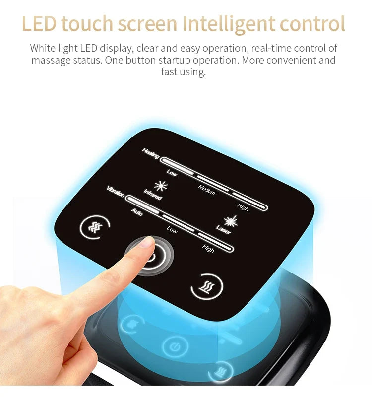 Smart Cordless Knee Massager Vibrating Joint Heat Therapy for Seniors