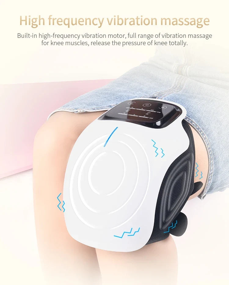 Smart Cordless Knee Massager Vibrating Joint Heat Therapy for Seniors