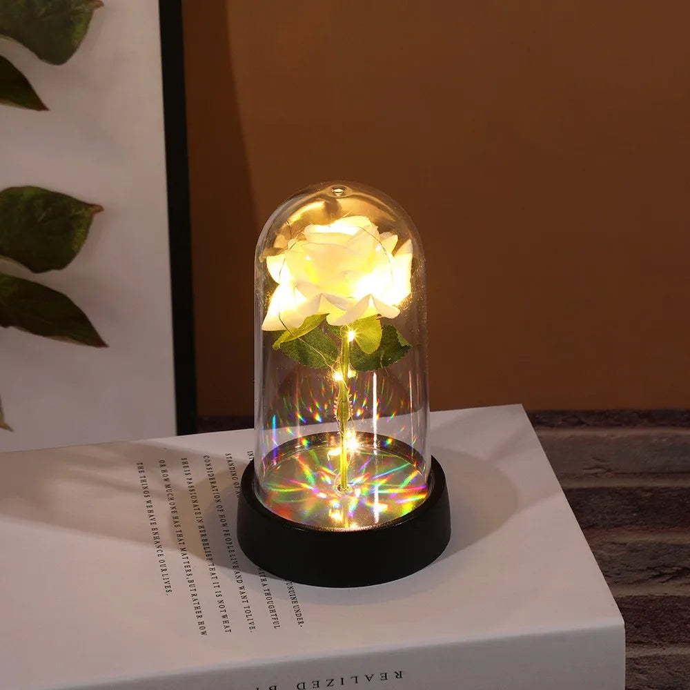 LED Rose Glass Dome – Eternal Galaxy Rose Valentine's Day Gift