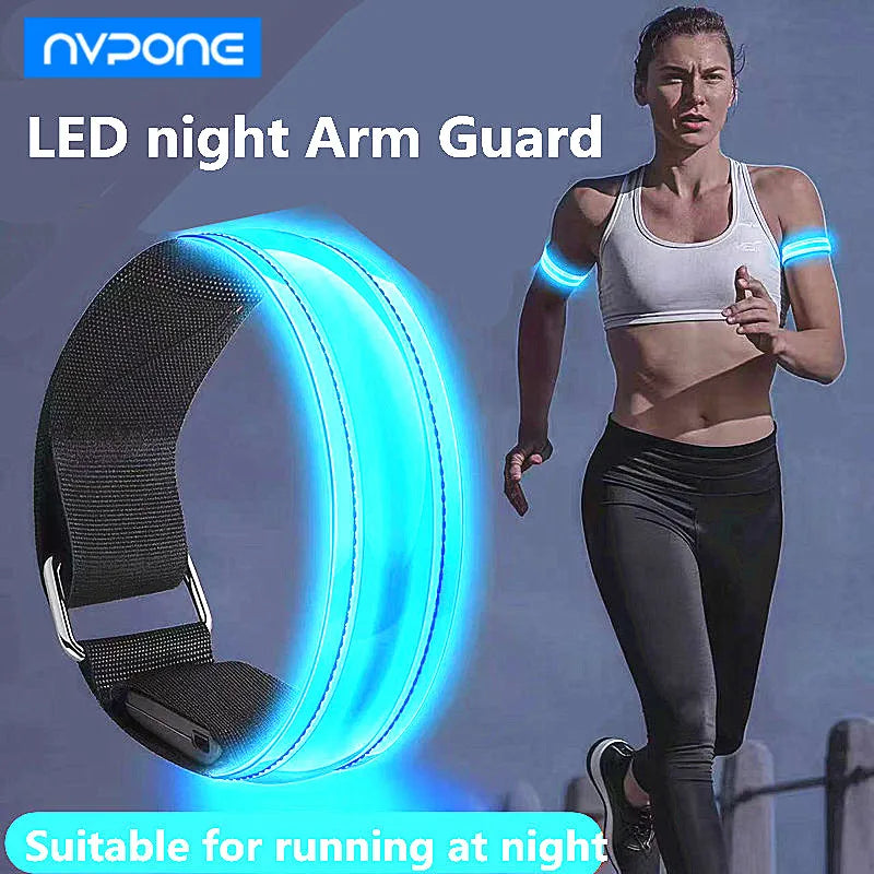 LED Luminous Safety Armband 4-Pack Reflective Night Running & Cycling Light