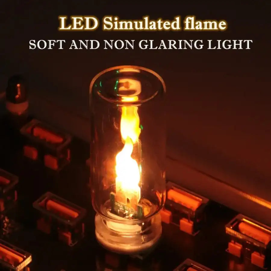 USB Flame LED Glass Candle light - Simulated Flickering Night Light