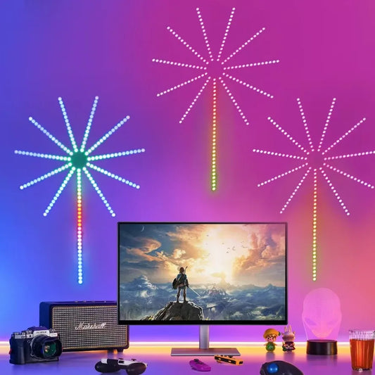 Smart Firework LED Strip Lights – Music Sync App & Remote Control