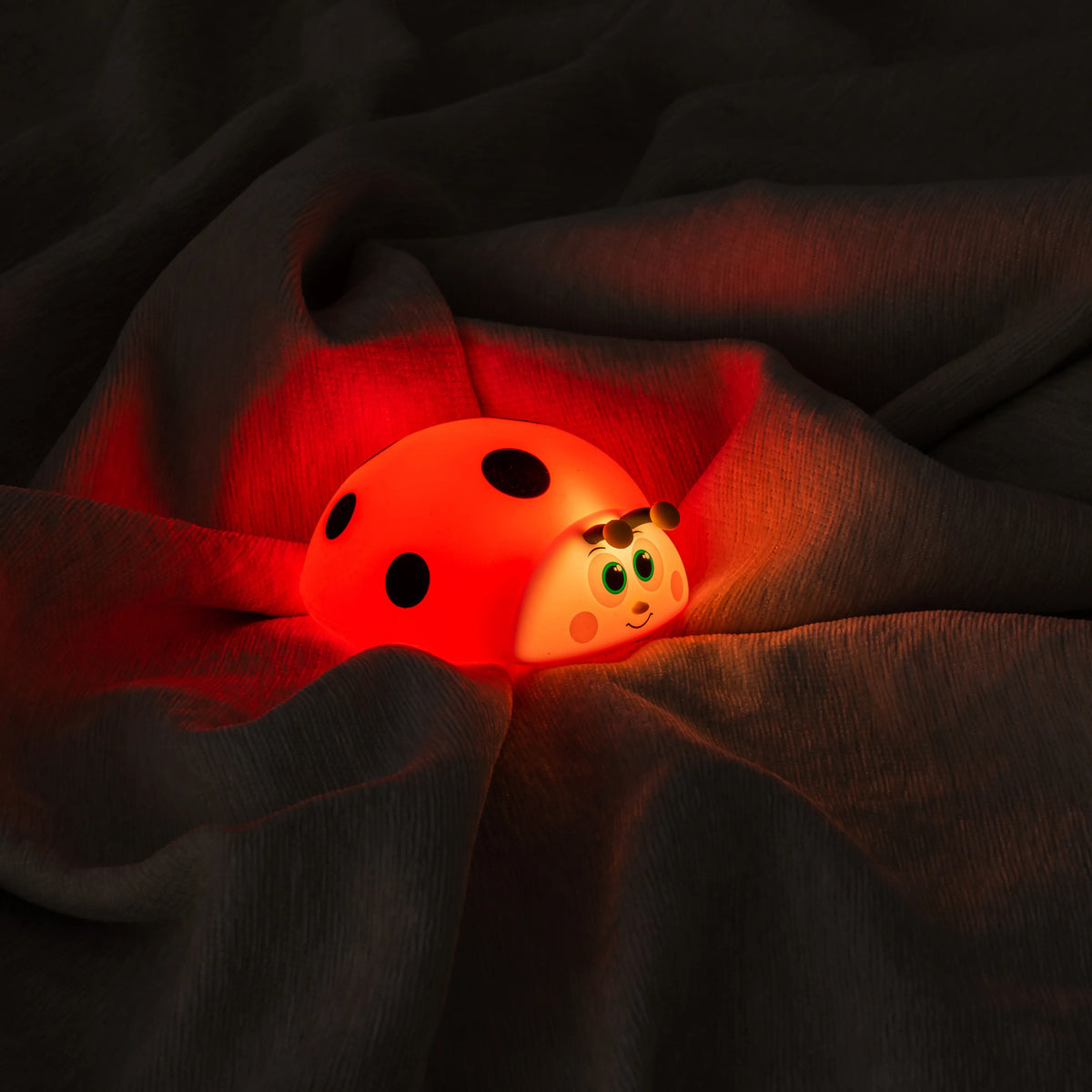 Ladybug Silicone Nursery Night Light – Touch Control Rechargeable LED Lamp