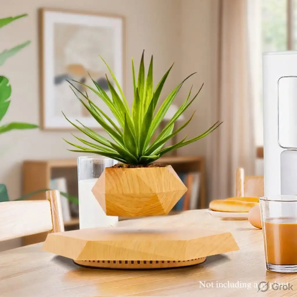 Floating Plant Pot with Magnetic Levitation Base