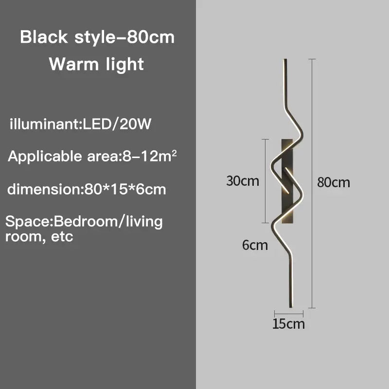 Nordic LED Wall Sconce - Spiral Staircase Light