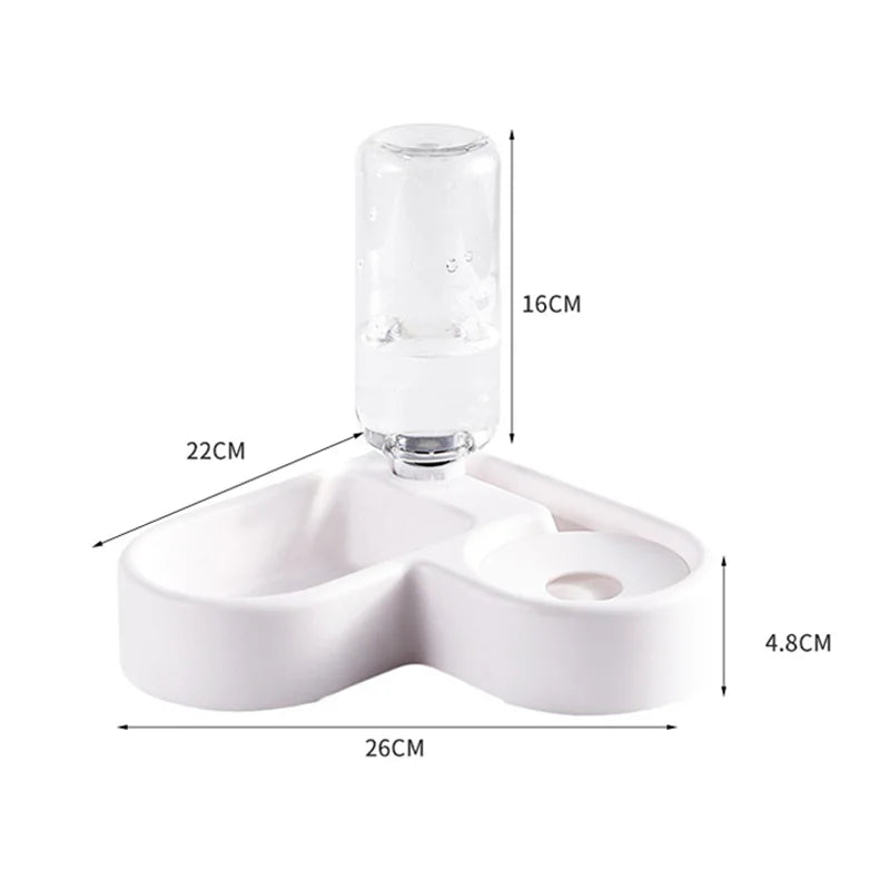 Love Multi-Functional Pet Bowl – Automatic Drinking & Feeding Dual-Use Basin