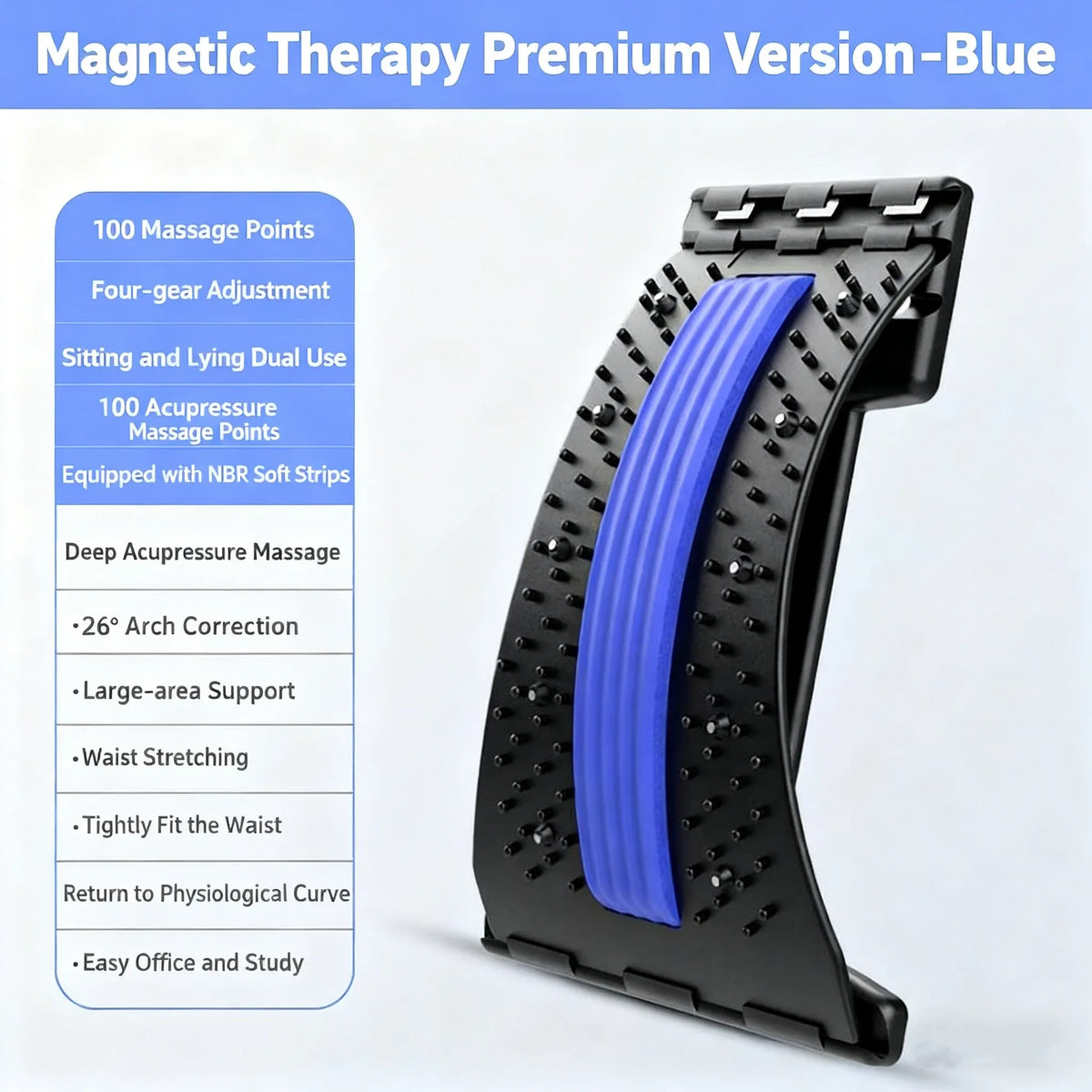 Lumbar Back Stretcher & Spine Massager Lower Back Pain Relief Relaxer