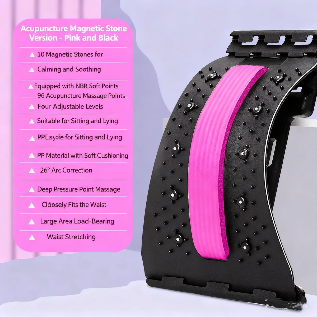 Lumbar Back Stretcher & Spine Massager Lower Back Pain Relief Relaxer
